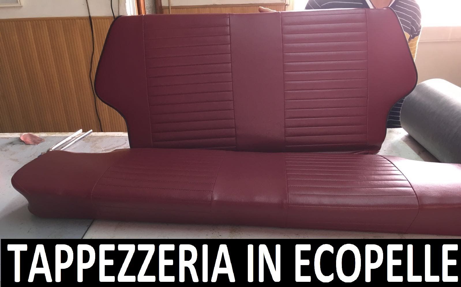 Dettaglio cucitura a contrasto - Tappezzeria Buononato